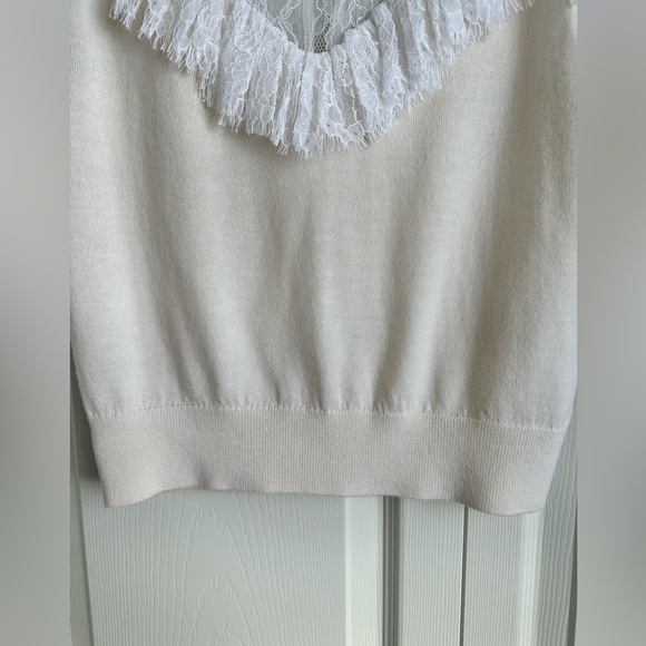 Alice + Olivia Beth Lace Ruffle High Neck top - Picture 6 of 8